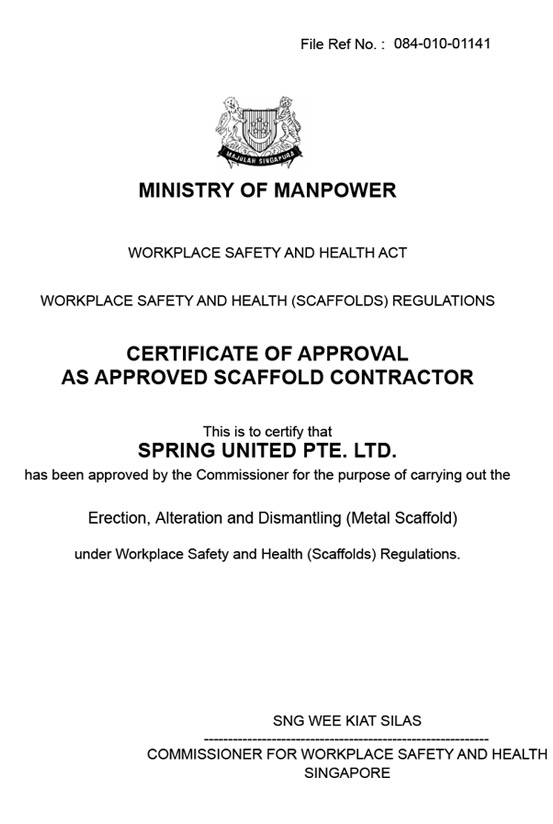 Scaffold Approval